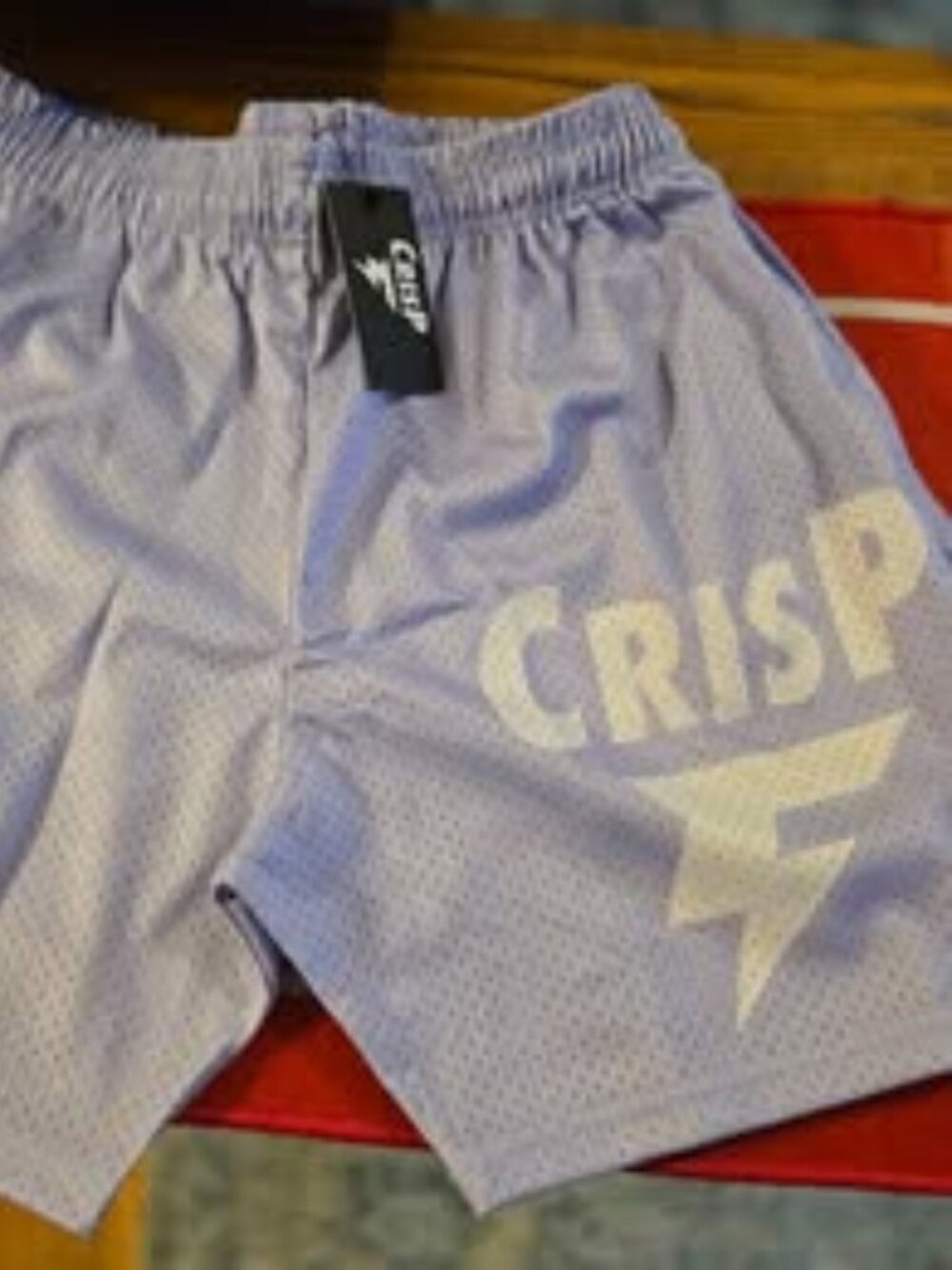 XLARGE CRISPY NYC LAVENDER WITH WHITE LOGO SHORTS